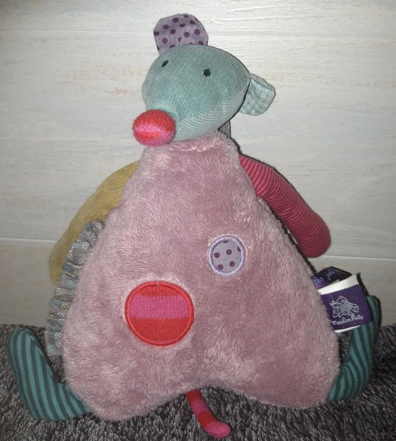 Doudou Peluche Musicale souris Les Jolis Pas Beaux Moulin Roty
