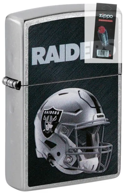 Zippo 48435 NFL Las Vegas Raiders Helmet Lighter + FLINT PACK