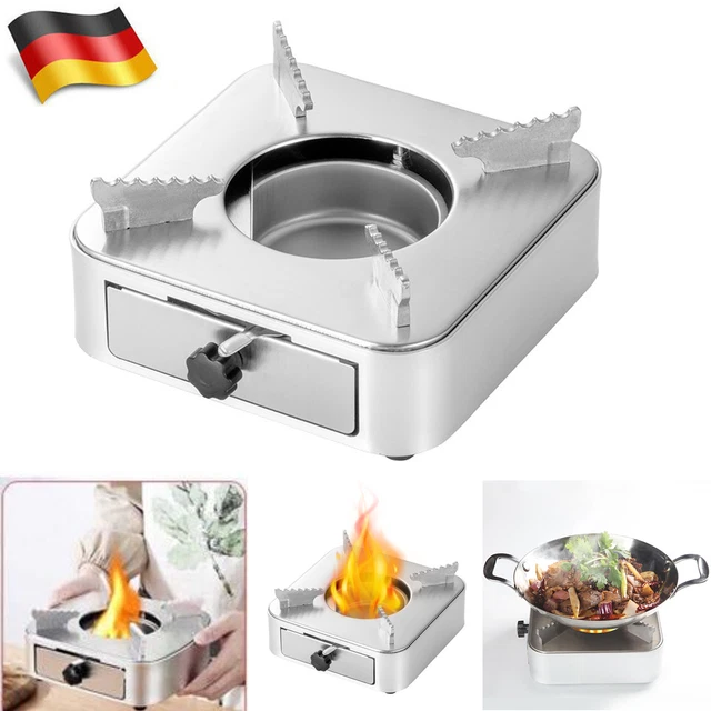 Spirituskocher rostfreier Stahl Campingkocher Flammig Outdoor Camping Outdo J3C5