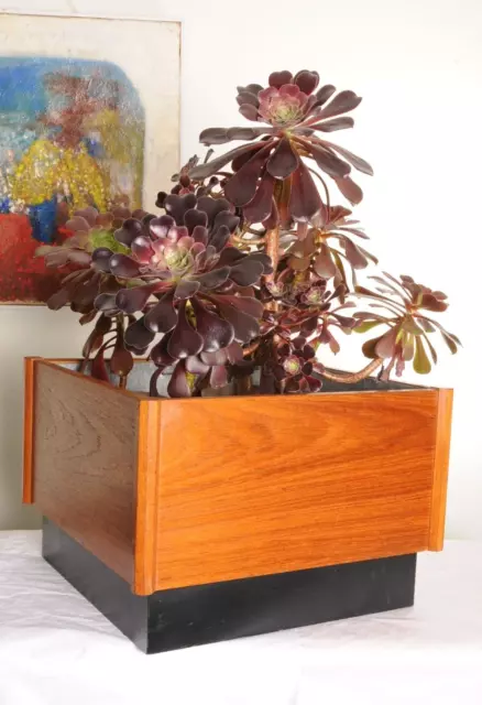 Vintage Danish Teak Planter Mid Century 60s Large Retro Office Plants G-Plan era