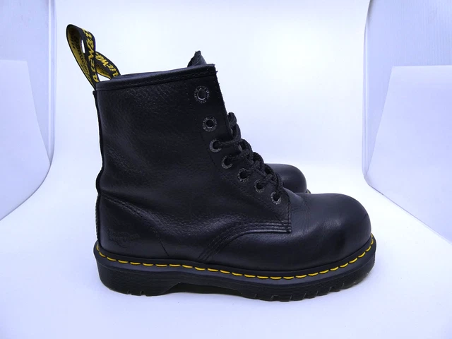 DR. MARTENS ICON 7B10 Leather Steel Toe Work Boots Men's 'Black' 12231 ...