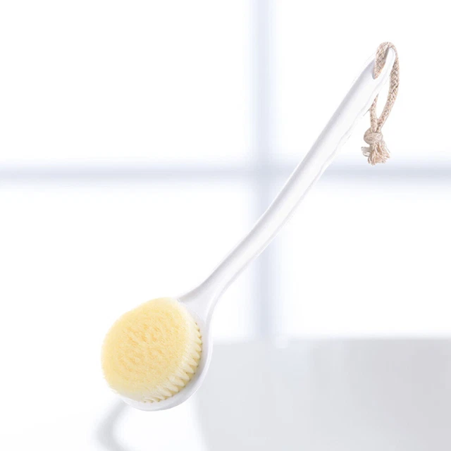 Cepillo de baño de mango filamento ultrafino masaje cepillo de baño depurador posterior con