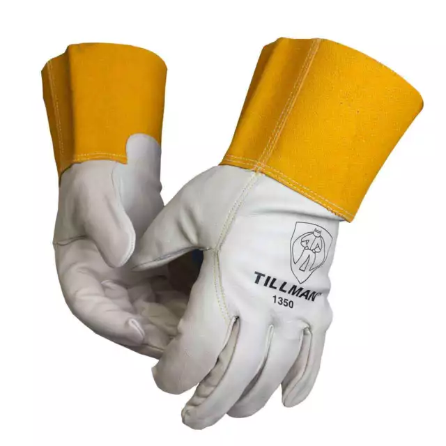 Tillman 1350 Unlined Top Grain Cowhide MIG Welding Gloves 4" Cuff 3X-Large