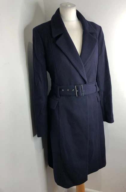 HOBBS NAVY WOOL Coat Size 8 150.00 PicClick UK