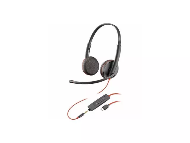 Poly Blackwire C3225 Headset - Microsoft Teams Certification - Stereo -