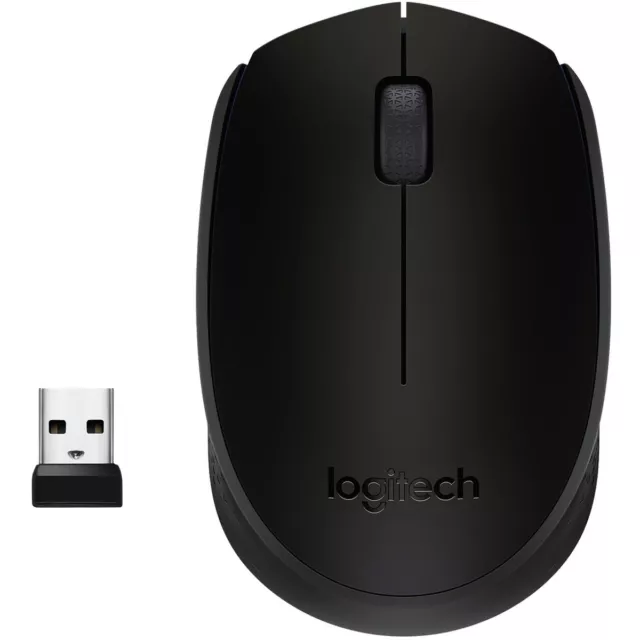 Logitech M171 Maus kabellos USB Optisch Schwarz 3 Tasten 1000 dpi beidhändig