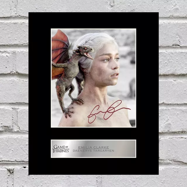 Emilia Clarke Signed Mounted Photo Display Daenerys Targaryen - Game of Thrones