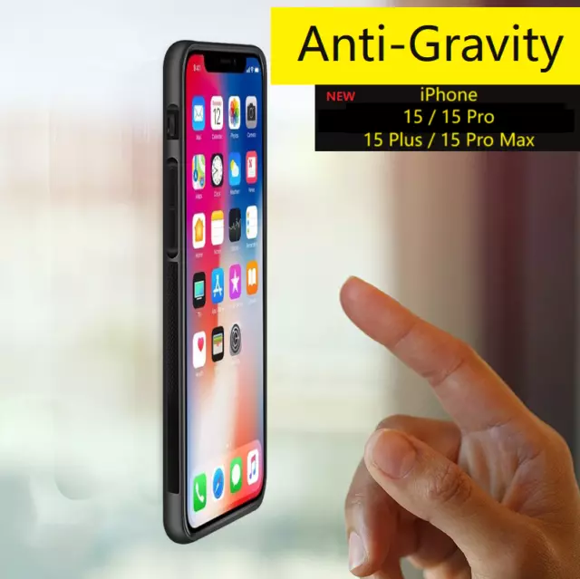 Anti Gravity Sticky Suction Selfie Phone Case iPhone 15 14 13 12 11 Plus Pro Max