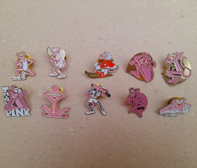 Pantera Rosa spille 10 pin originali d'epoca condizioni al nuovo.
