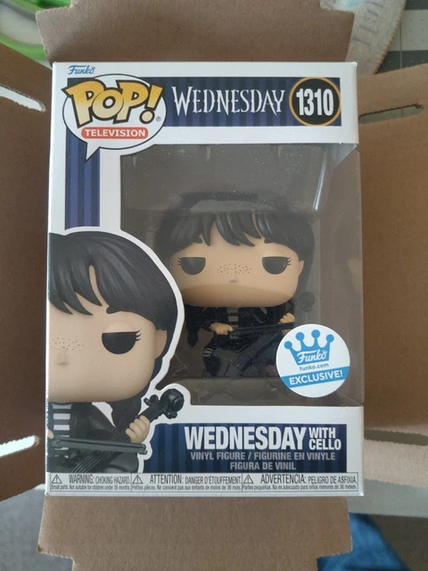 Funko Pop! #1310 Wednesday Addams W/ Cello Funko Shop Exclusive New W/ Protector