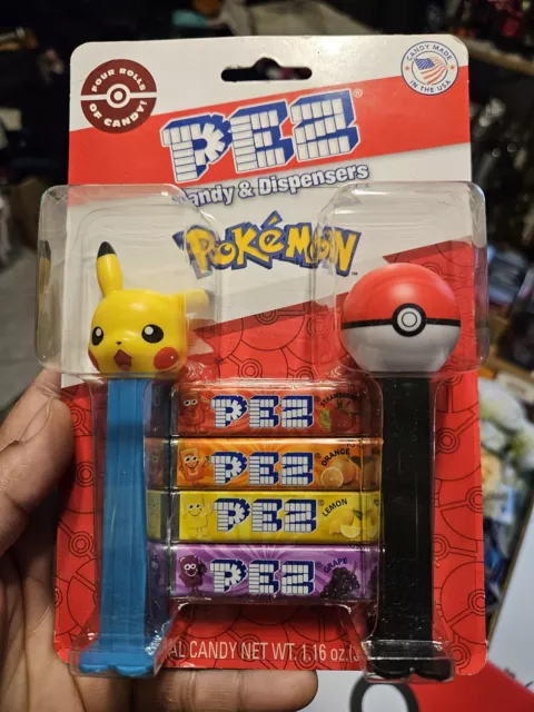 PEZ POKÉMON CANDY Dispenser Pikachu & Pokeball With Candy Collectible ...