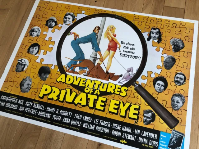 Adventures of a Private Eye Original UK Quad 30"x 40" Folded Cinema Poster 1977 2