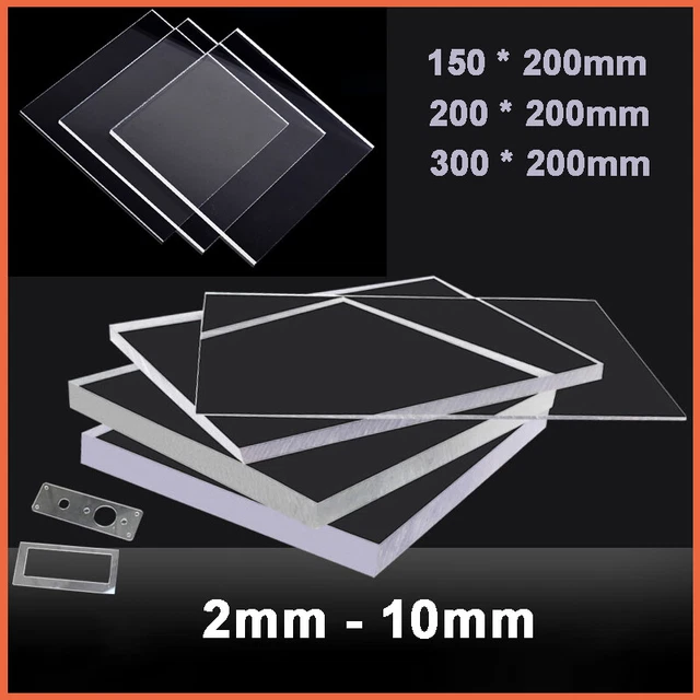CLEAR POLYCARBONATE SHEET Solid Panels PC Cut To Size Plastic Thick 2mm