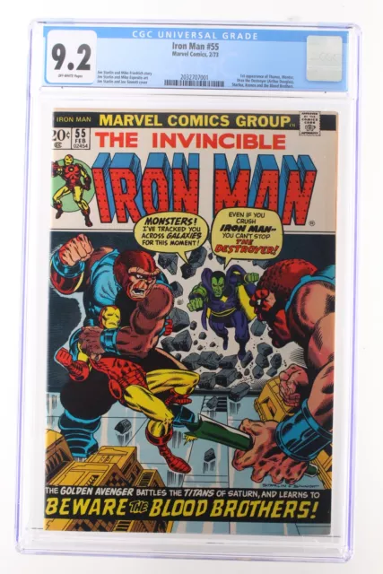 Iron Man #55 - Marvel Comics 1973 CGC 9.2 1st appearance of Thanos, Mentor, Drax