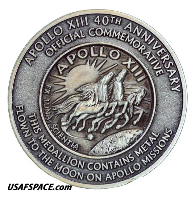 Apollo 13 - 40Th Anniversary Medallion - Contains Metal Flown To The Moon