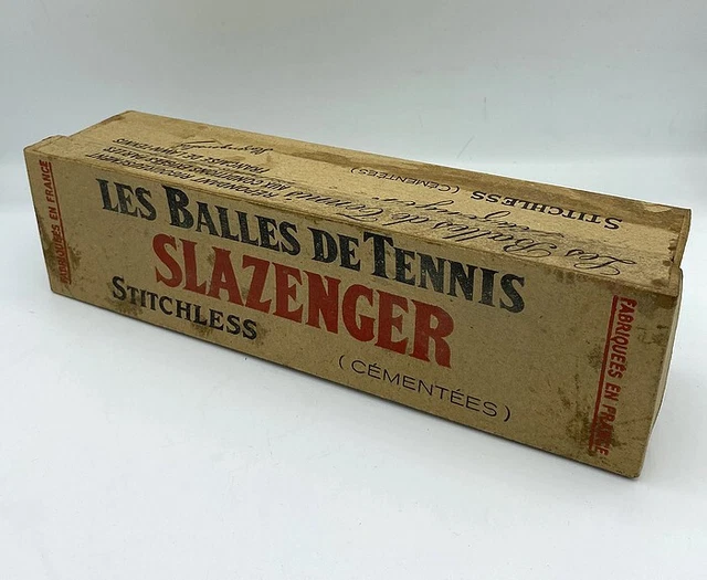 Très ancienne boite de balles de tennis Slazenger vintage box balls
