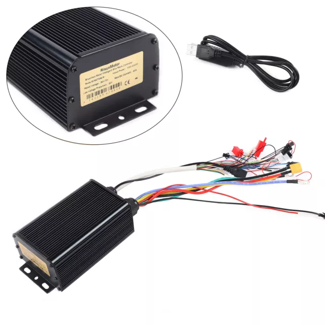 36V/48V/60V/72V Electric Bicycle E-bike Scooter Brushless Motor Controller Kit