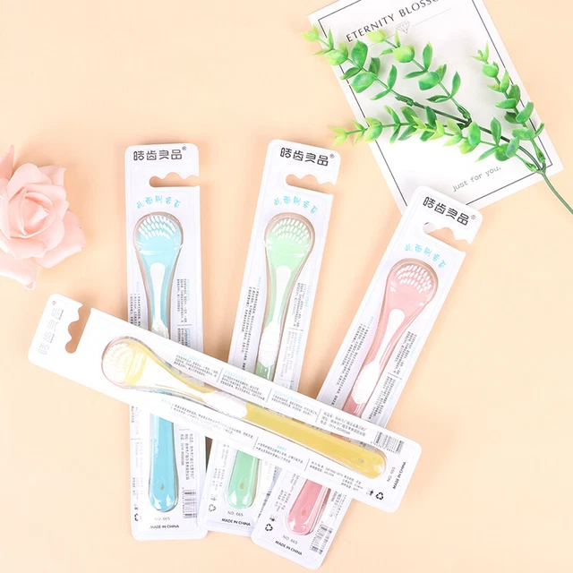 Soft Silicone Tongue Brush Cleaning The Surface Of Tongue Oral Cleaning Brus.xh