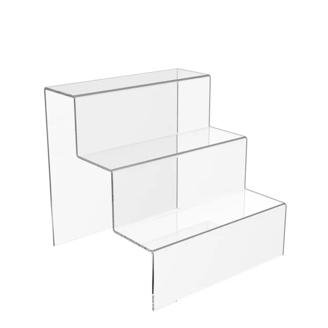 3 STEP DISPLAY Stand Counter Retail Riser Acrylic Nail Polish Jewellery