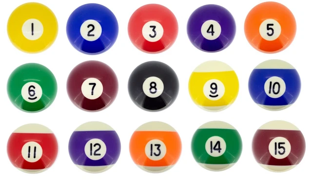 Luqeeg Boule De Billard – 57,2 Mm En Résine, Calibrée, Pour Entraînement Et Compétition – Compatible Billard Américain 8 Balles