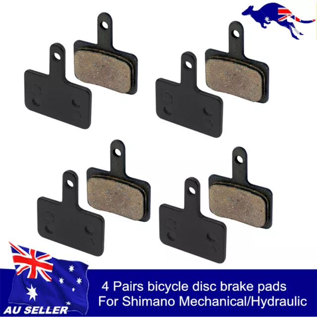4Pairs Bicycle Resin Disc Brake Pads For Shimano M375 M446 Tektro Auriga Pro New