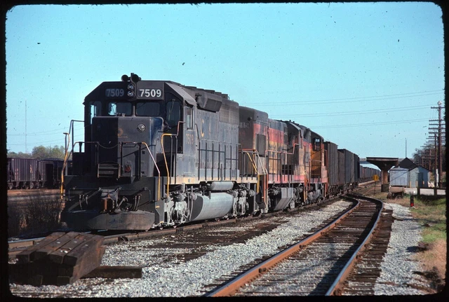 Original Rail Slide - CO Chesapeake & Ohio 7509+ Newport News VA 4-3-1976