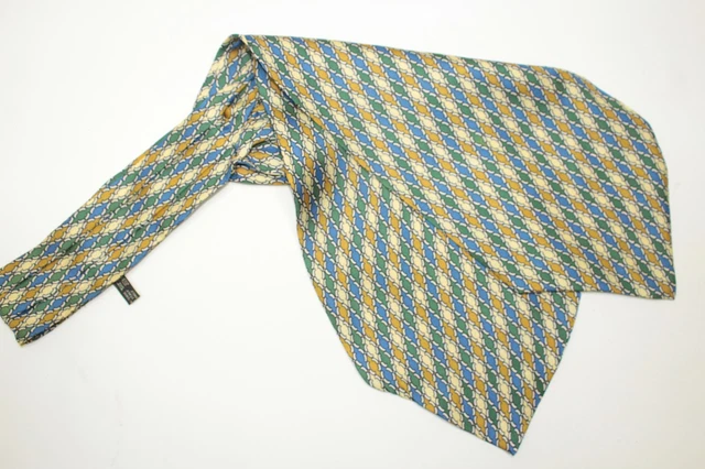 Cravate En Soie Ascot F83430 - Motif Cachemire Noir - Longueur Classique - Occasion Très Bon État