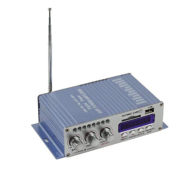 Amplificateur numérique audio stéréo hi-fi 200W Musique pour Véhicule SD / MMC