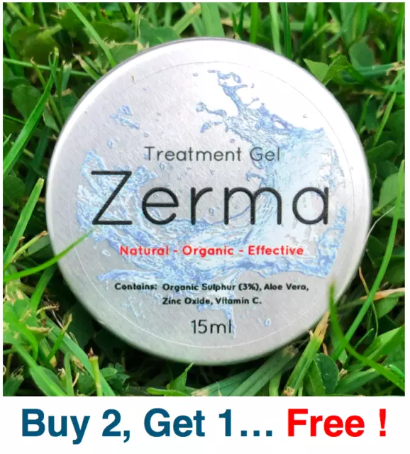 ZERMA Psoriasis Eczema Rosacea Dermatitis Cream, Dry Skin Face & Body Treatment