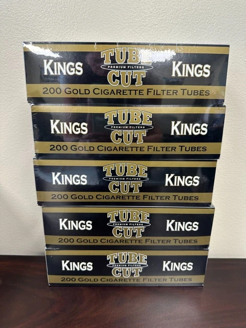 GAMBLER TUBE CUT Gold Light King Size RYO Cigarette Tubes~5 Boxes~1000 GAMBLER TUBE CUT Gold Light King Size RYO Cigarette Tubes~5 Boxes~1000