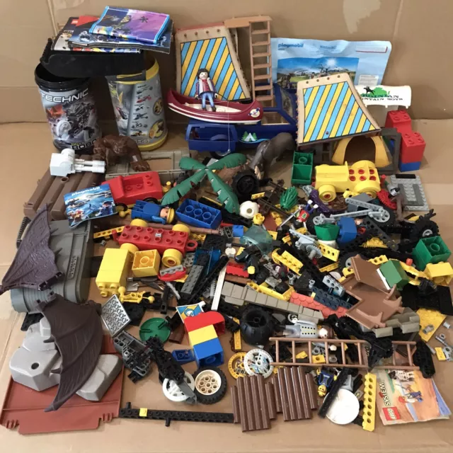 JOB LOT OF Assorted Playmobil Lego Duplo inc Vintage Technic
