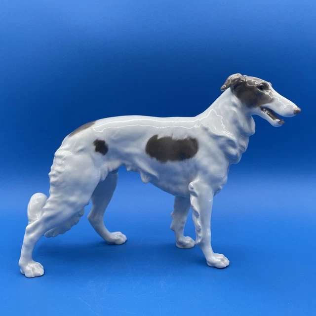 Bing & Grondahl Denmark Porcelain Figurine Of A Borzoi Dog #2115, Made 1958-1962