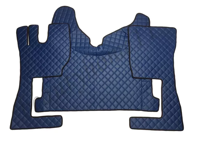 Floor Mats Cover For VOLVO FH4 2014+ Left Hand Drive Blue Eco Leather