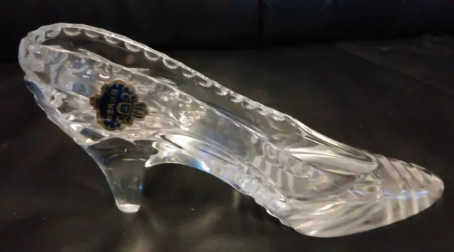 Beyer Glasschuh mit Schuhlöffel Deko Pumps Märchen Aschenputtel 19 cm