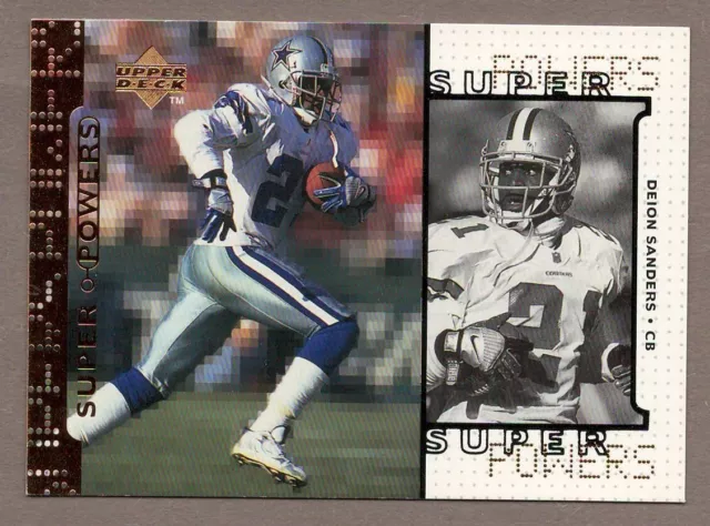DEION SANDERS 1998 Upper Deck SUPER POWERS Insert Card #S21 Cowboys HOF UD 98