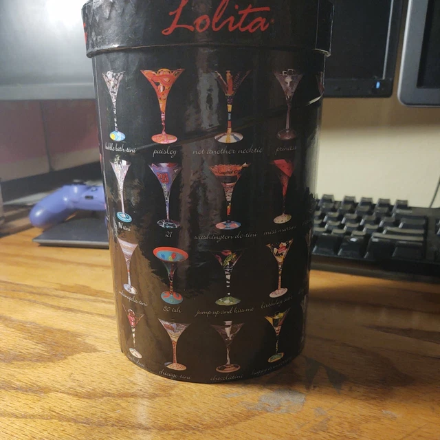 Lolita "Wedding Tini" Hand-Painted Stemware Martini Glass with Original Box 7oz
