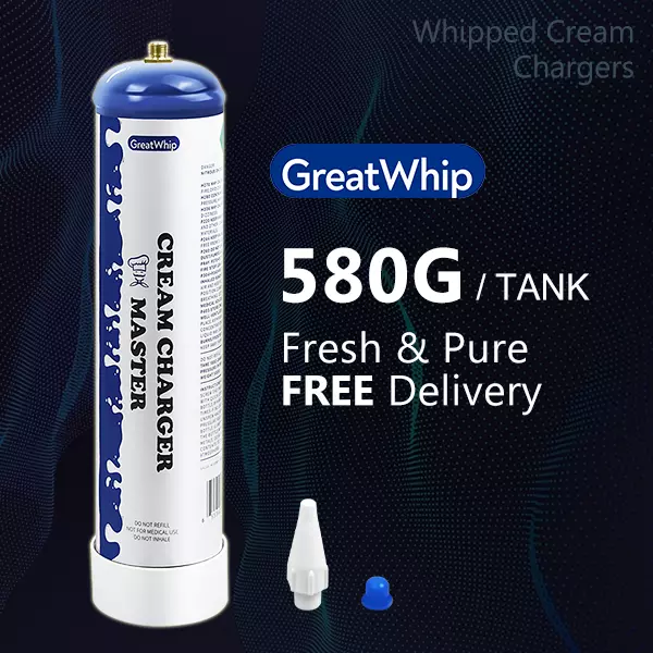 Whipped Cream Chargers Cannister 0.95L 580g Tank GreatWhip Ultra Pure Clean Muti