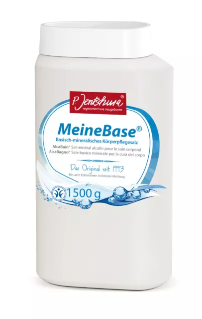 P. Jentschura MeineBase 1500 g Basisches Badesalz (23,33 EUR/kg) + wählb. Probe