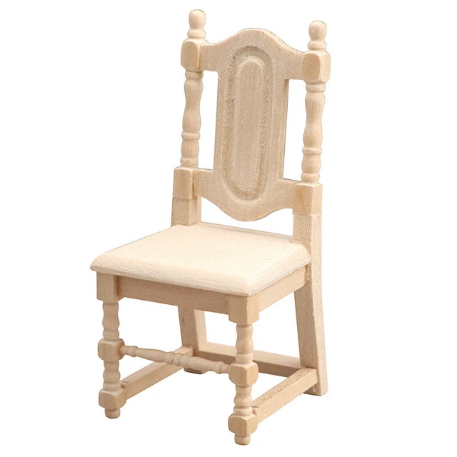 1:12 Dollhouse Miniature Victorian Vintage Chair Plain Furniture Accessories 1:12 Dollhouse Miniature Victorian Vintage Chair Plain Furniture Accessories
