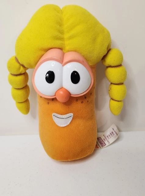 1999 Vintage Fisher Price VeggieTales Laura Carrot 7" Stuffed Plush Toy