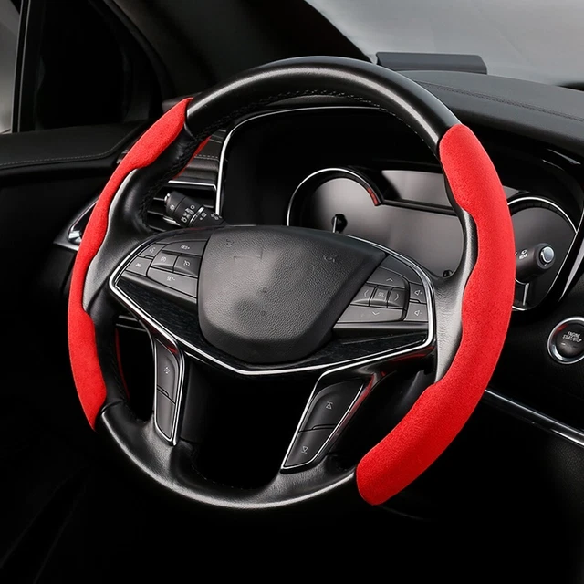 1 Coppia Coprivolante Auto Impugnatura Guanto Nero Effetto Universale Per UK