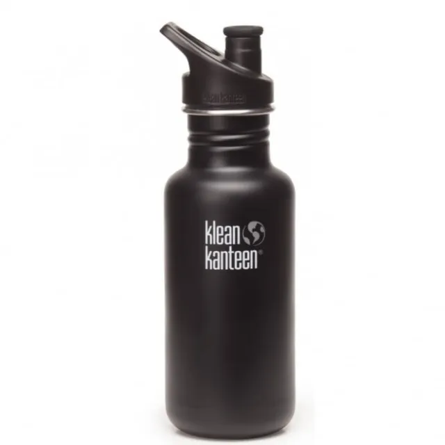 KLEAN KANTEEN CLASSIC SHALE BLACK 532ml Steel Bottle Sport Cap water container