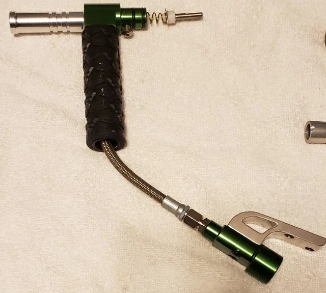 SPYDER PAINTBALL GUN Vertical Grip Tank BottomLine Stainless Hose Valve