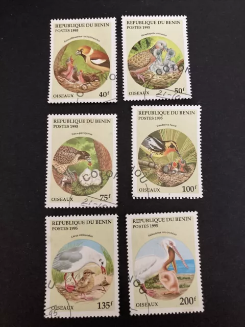 1995 Republic of Benin Birds and their Young Complete set of stamps