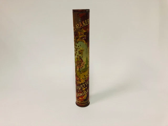 Blechdose Blech Croquette a la vanille um 1900 Vintage Antik tin can Rademaker