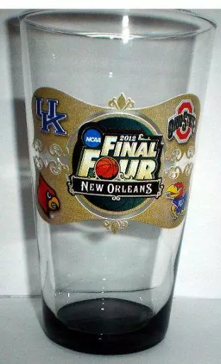 2012 FINAL FOUR KENTUCKY WILDCATS  Louisville CARDINALS Jayhawks PINT GLASS