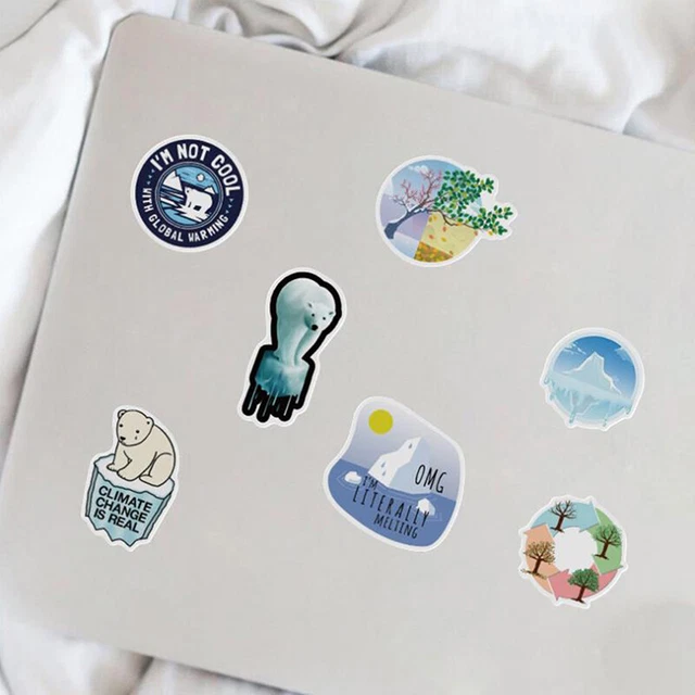 50Pcs Global Climate Change Protect Environment Stickers Guitar Graffiti Stic*LN