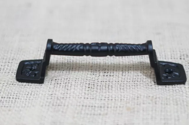 20 Cast Iron Black Barn Handle Gate Pull Shed Door Handles Fancy Drawer Pulls 6