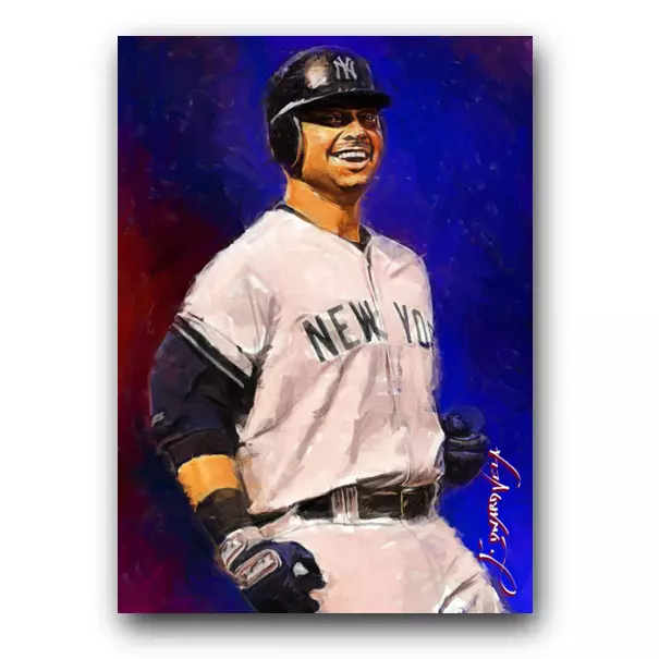 Nick Swisher #2 Art Card Limited 11/50 Edward Vela Signed (New York Yankees)