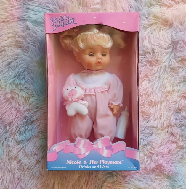 Vintage Precious Playmates Doll 1987 Nicole & Her Playmate New in Box